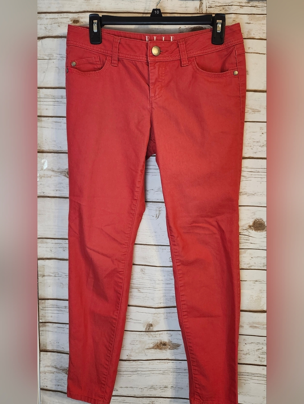 Elle Pink High-Rise Slim Jeans Size 6